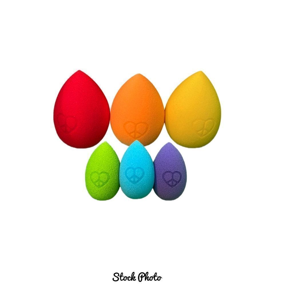 NEW NIB Uve Beauty Blender Set of 6 Rainbow 🌈 Pride Makeup Blenders
